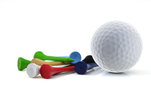 golf ball and tee