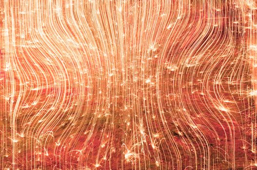 orange color fireworks on floor and background