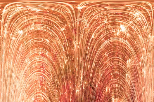 fireworks with Abstract background color orange