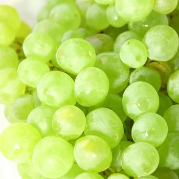 green grape isolated on white background