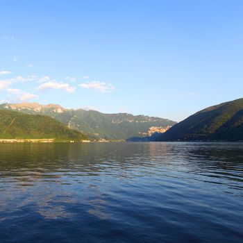 night lugano lake landscape