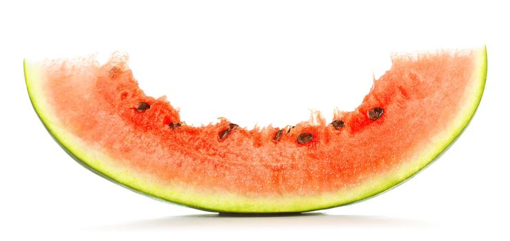 fresh slice of watermelon isolated on white