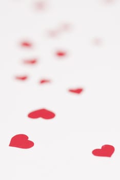 Red love heart background.