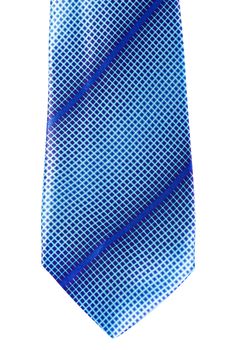 elegant blue tie isolated on white background