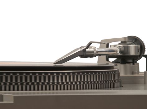 detail of turntable isolated on white background