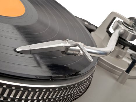 direct drive turntable, record and handle with carttridge