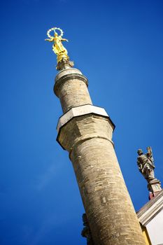 column with Madonna in Kamenetz-Podolsk Cathedral, Ukraine