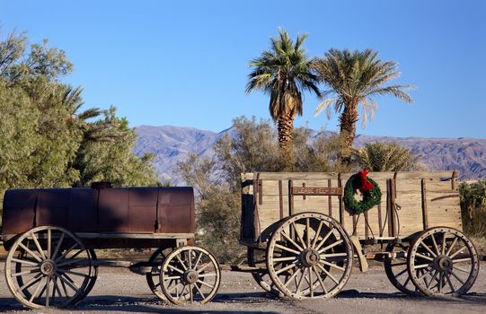 Christmas Borax Wagons Furnace Creek Death Valley National Park California