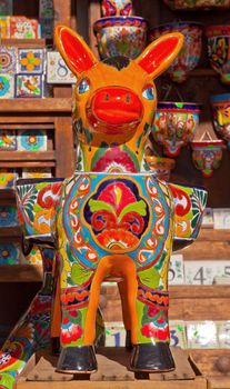 Meixan Colorful Souvenir Ceramic Donkey San Diego California