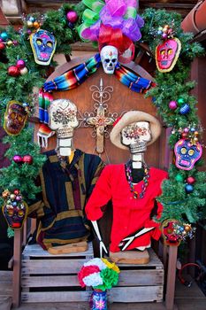 Mexican Christmas Dead Decorations Old San Diego Town California