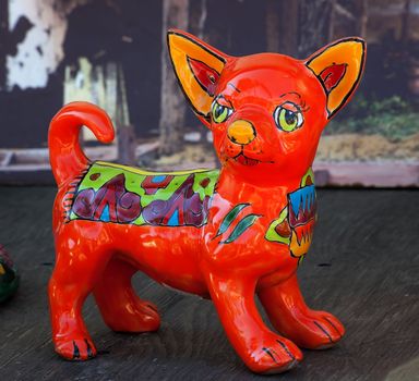 Meixan Colorful Souvenir Ceramic Chihuahua Dog San Diego California