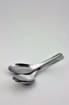metal spoon isolated on a white background 