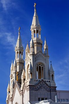 Saint Peter and Paul Catholic Church Steeples San Francisco California