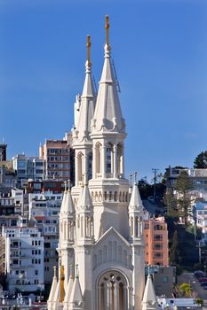 Saint Peter and Paul Catholic Church Steeples San Francisco California