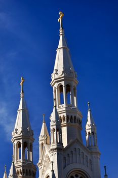 Saint Peter and Paul Catholic Church Steeples San Francisco California