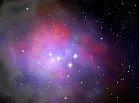 Colorful space nebula ( abstract background )