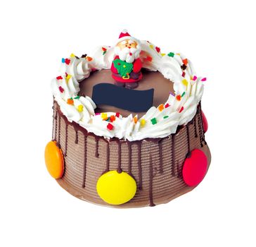 cake, Snowmen Christmas ice cream cake on background