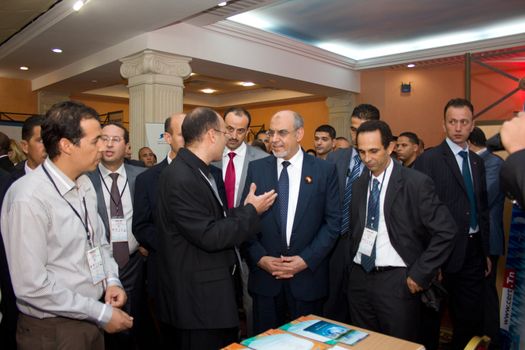 Hammamet – September 19: Mr Hamadi Jebali, Head of the Tunisian Government at the inauguration of the ICT4ALL Exibition held at the Congress and Exhibition Center of Medina-Hammamet in Yasmine Hammamet, Tunisia on September 19, 2012