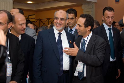 Hammamet – September 19: Mr Hamadi Jebali, Head of the Tunisian Government at the inauguration of the ICT4ALL Exibition held at the Congress and Exhibition Center of Medina-Hammamet in Yasmine Hammamet, Tunisia on September 19, 2012