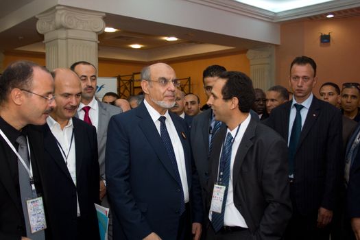 Hammamet – September 19: Mr Hamadi Jebali, Head of the Tunisian Government at the inauguration of the ICT4ALL Exibition held at the Congress and Exhibition Center of Medina-Hammamet in Yasmine Hammamet, Tunisia on September 19, 2012