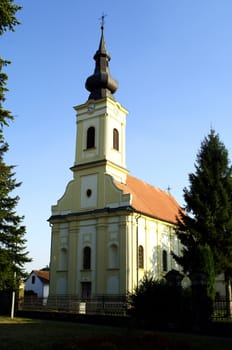 old rural church in Slavonia, part of Croatia