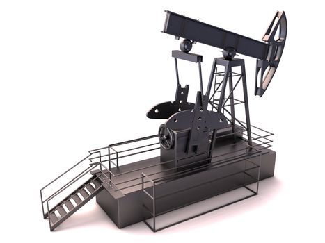 Oil rig isolated on a white background