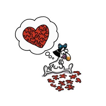 A humorous cartoon about Valentine's day and Love