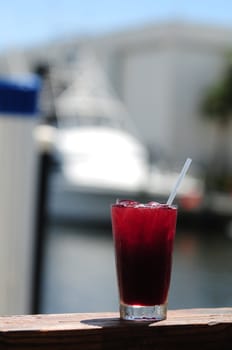 Sangria on a dock during summer
