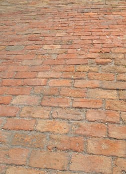 brick road or brick wall for textured background