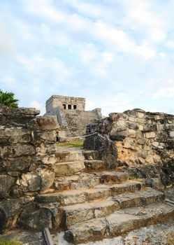 Ancient Mayan Ruins and Temple in Tulum, Mexico