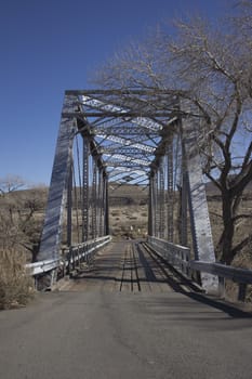 an old steel bridge from teh early 1900's or late 1800's