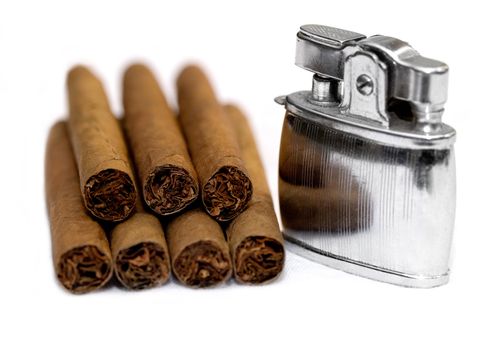 The small cigars with lighter