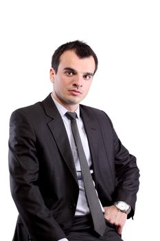 portrait of a young businessman isolated on white background