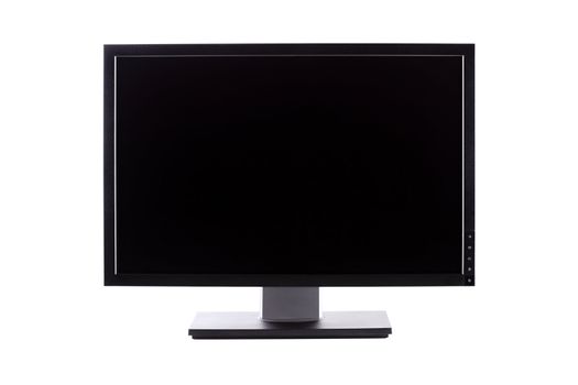 professional ips panel wide lcd monitor, isolated on white