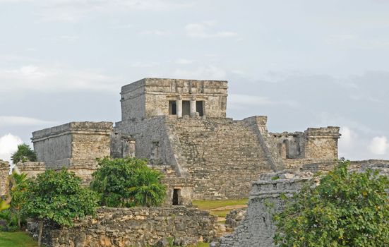 Ruins from ancient mayan civilization in Tulum, Mexico