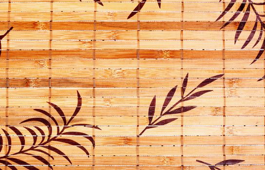 abstract bamboo background with decorative plants