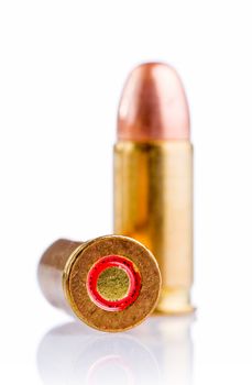 couple of bullets isolated on white background
