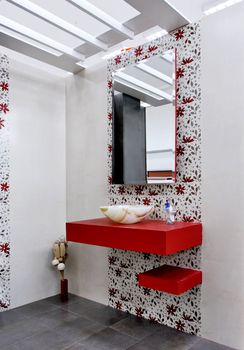 ceramic elements in a beautiful bathroom