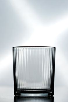 single empty crystal glass