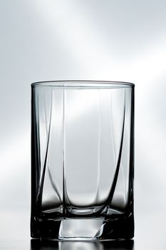 single empty crystal glass