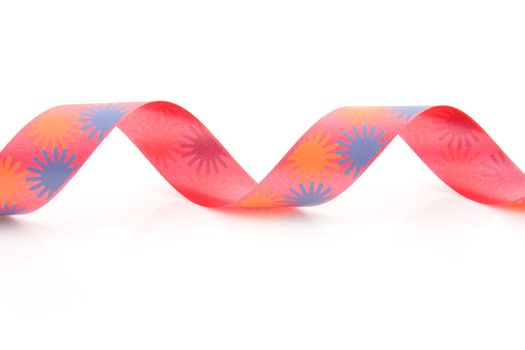 colorful streamer isolated on white background