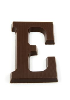 Chocolate letter E for Sinterklaas, event in the Dutch in december