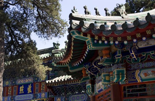 Beihai Park Temple Buildings Beijing China