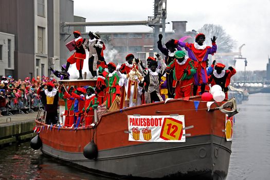 Sinterklaas entry in Holland, a typical Dutch event every year in november