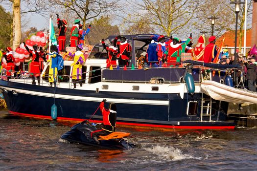 Sinterklaas entry in Holland, a typical Dutch event every year in november