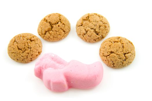 Typical dutch sweets: pepernoten (ginger nuts) for a celebration at 5 december in the Netherlands