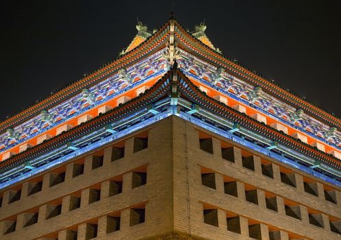 Southeast Corner Watchtower Dongguan Men Close Up Beijing China  This was the tower the American Army went over in the Boxer Rebellion.

Resubmit--In response to comments from reviewer have further processed image to reduce noise, sharpen focus and adjust lighting.