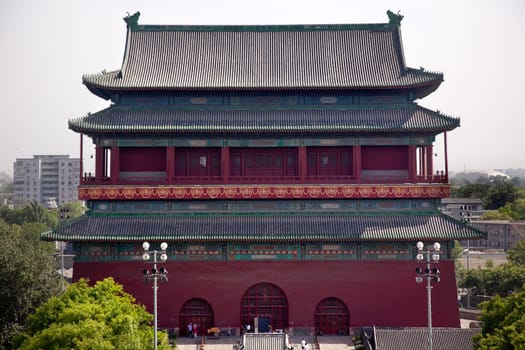 Ancient Red Drum Tower Beijing China