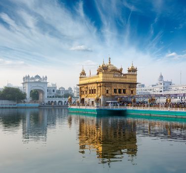 Sikh gurdwara Golden Temple (Harmandir Sahib). Amritsar, Punjab, India