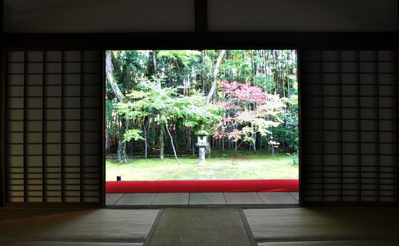 Japanese garden in the Koto-in a sub-temple of Daitoku-ji - Kyoto, Japan 